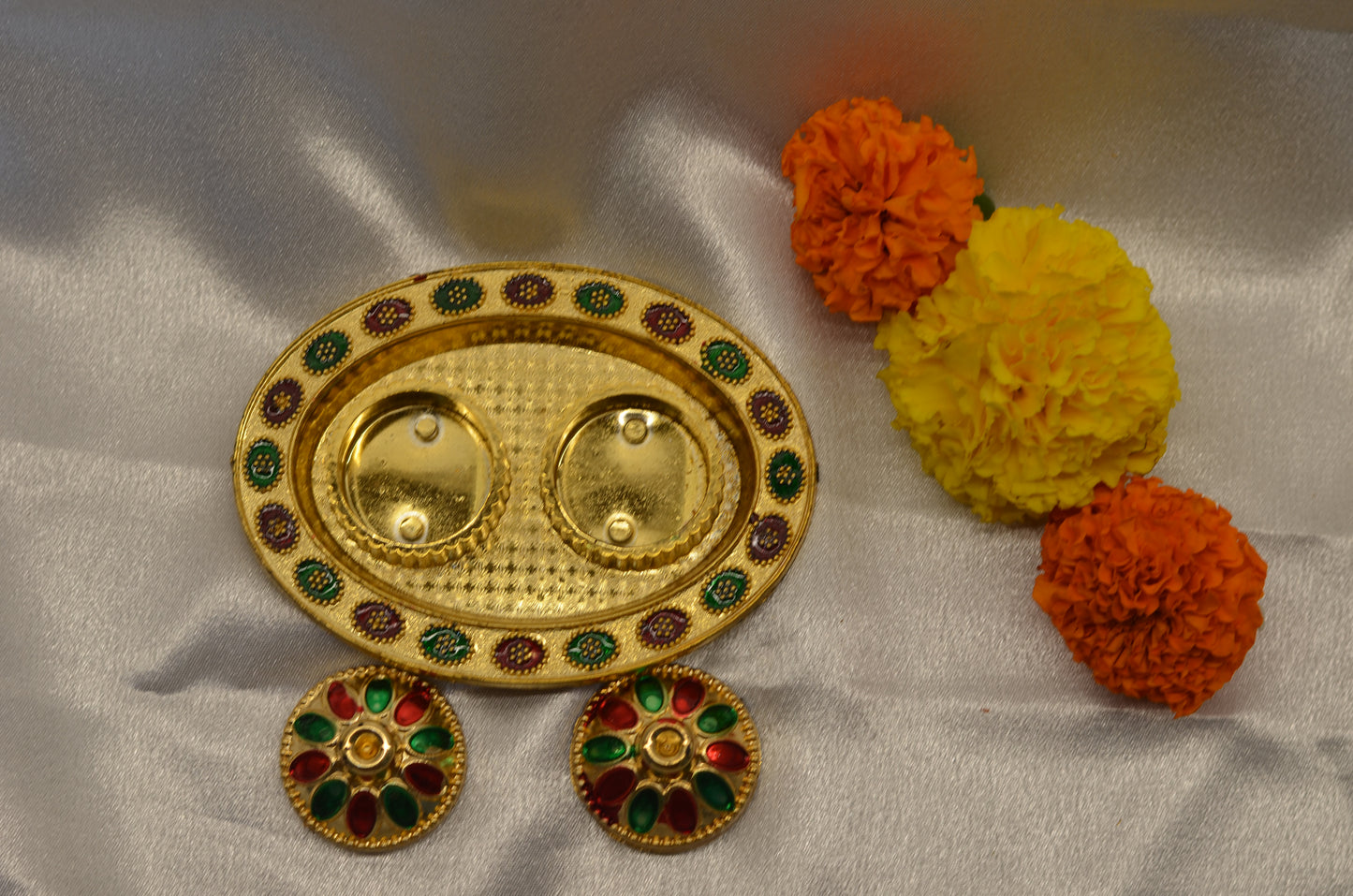 Big round pooja thali