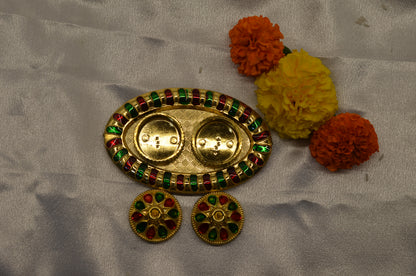 Small oval pooja thali