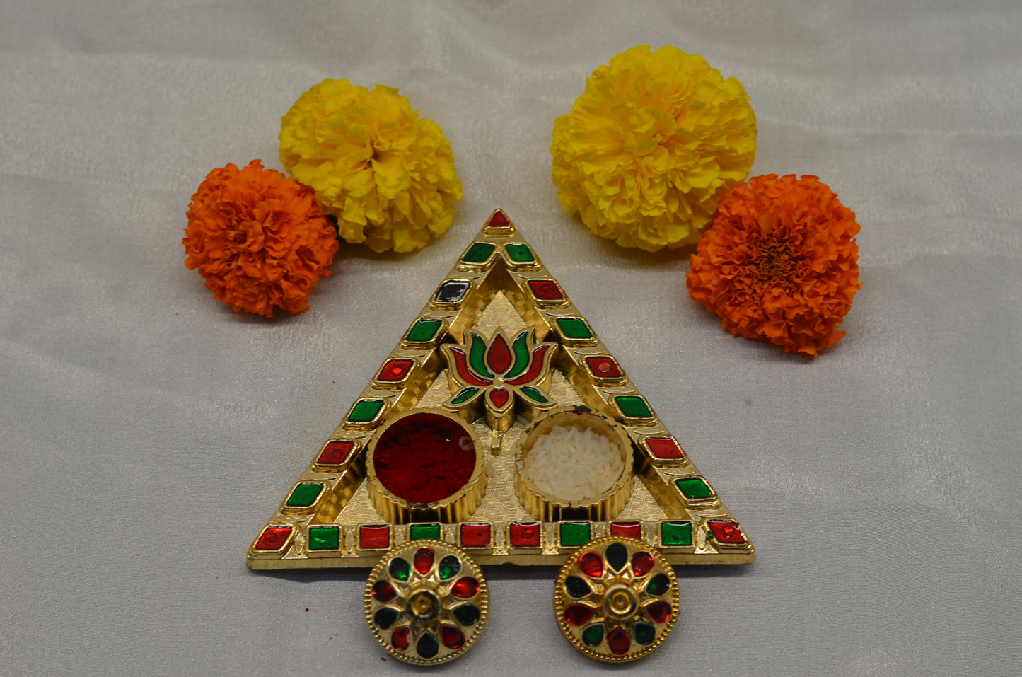 Triangle Pooja Thali