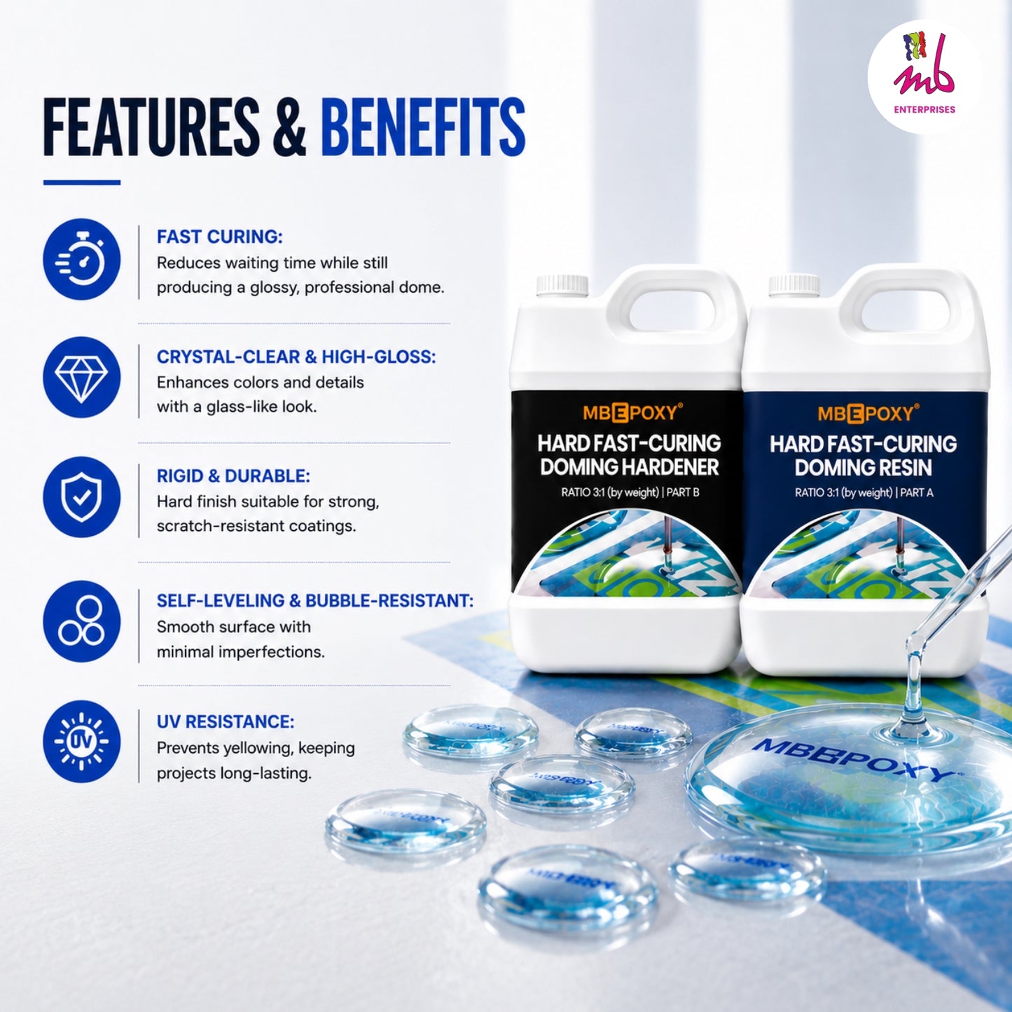 MBEPOXY® Hard Fast-Cure Doming Resin