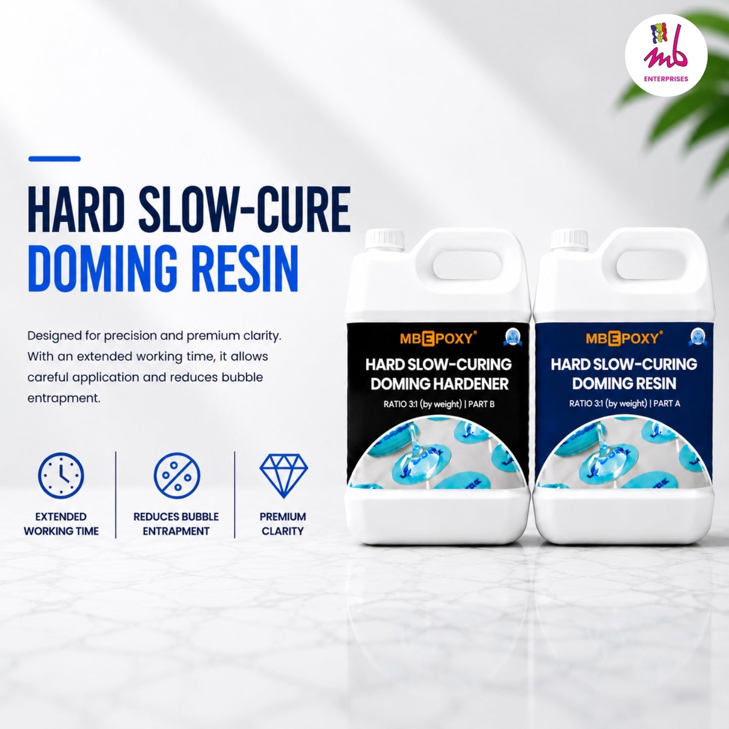 MBEPOXY® Hard Slow-Cure Doming Resin