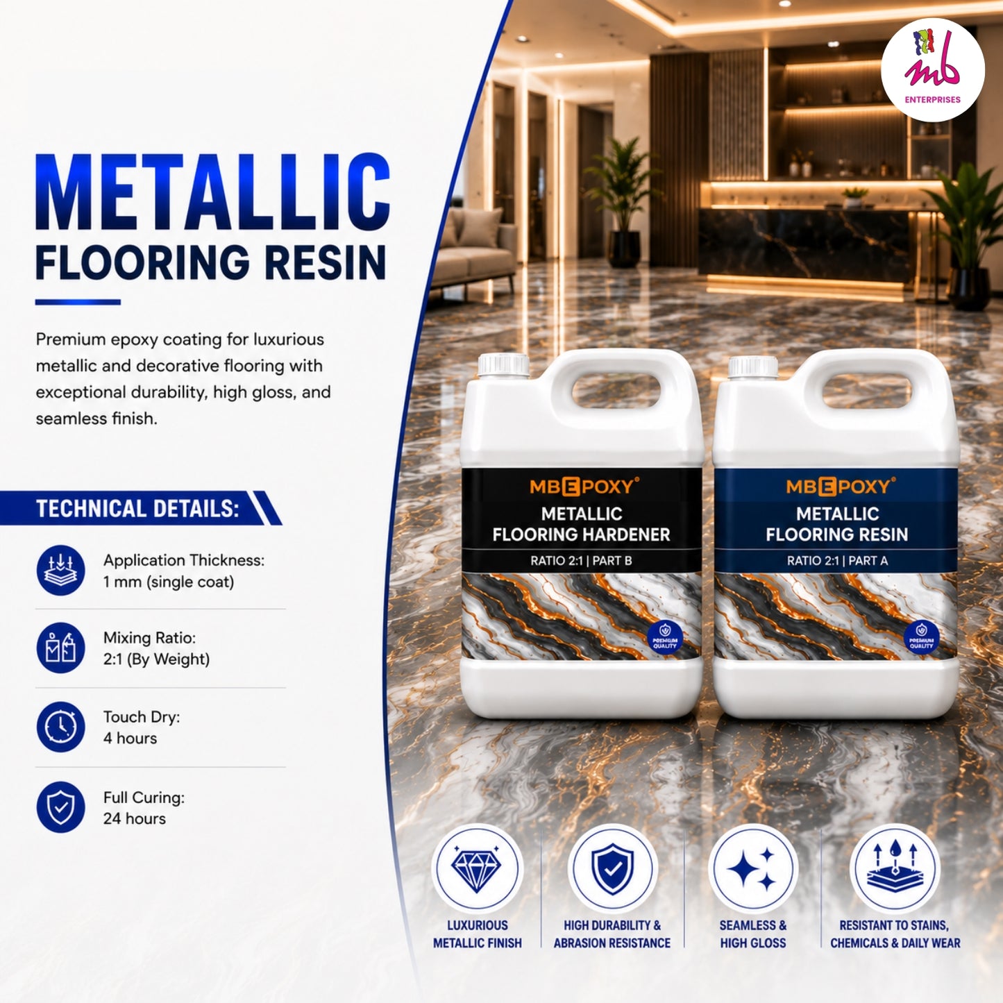 MBEPOXY® Metallic Flooring Resin