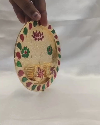 4.5"inch round pooja thali