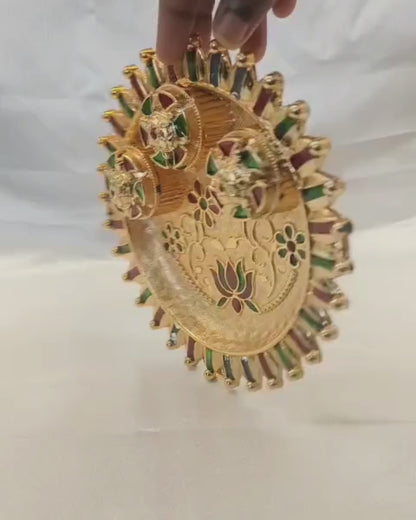 6.10"inch lotus pooja thali
