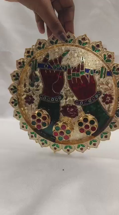 8"inch bansuri pooja thali